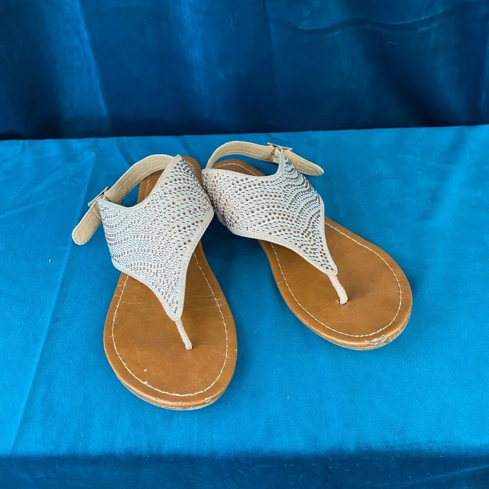 Faded Glory Girls Youth Rhinestone Thong Sandal